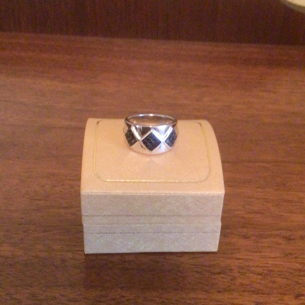 Sterling Silver Black Diamond Band Ring